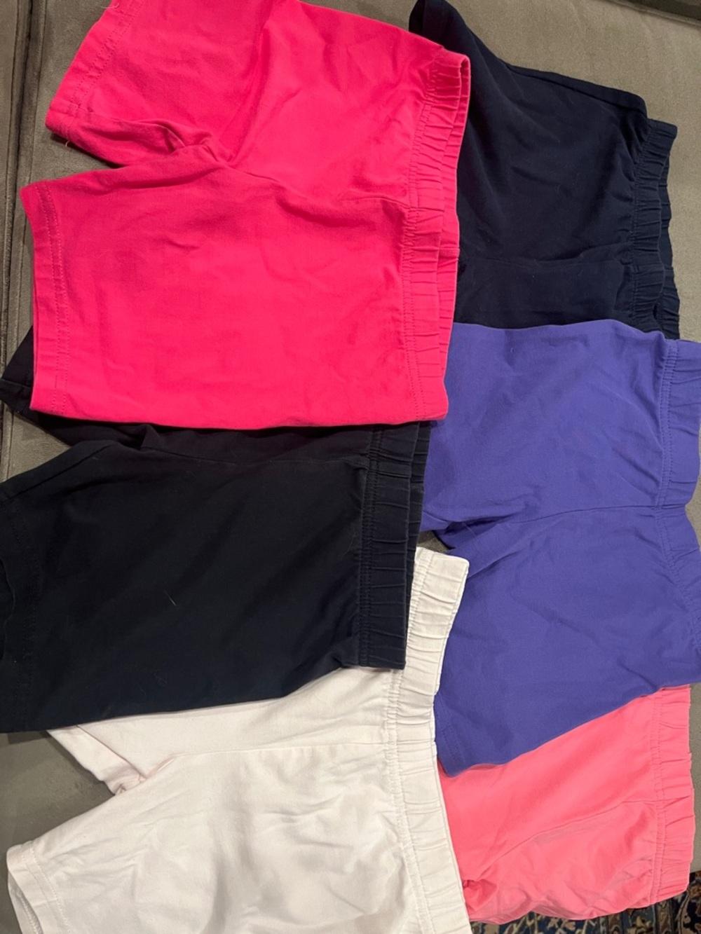 Six pairs of size 8 cartwheel shorts